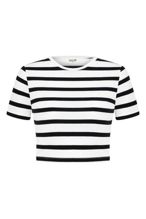  ÇİZGİLİ CROP T-SHIRT