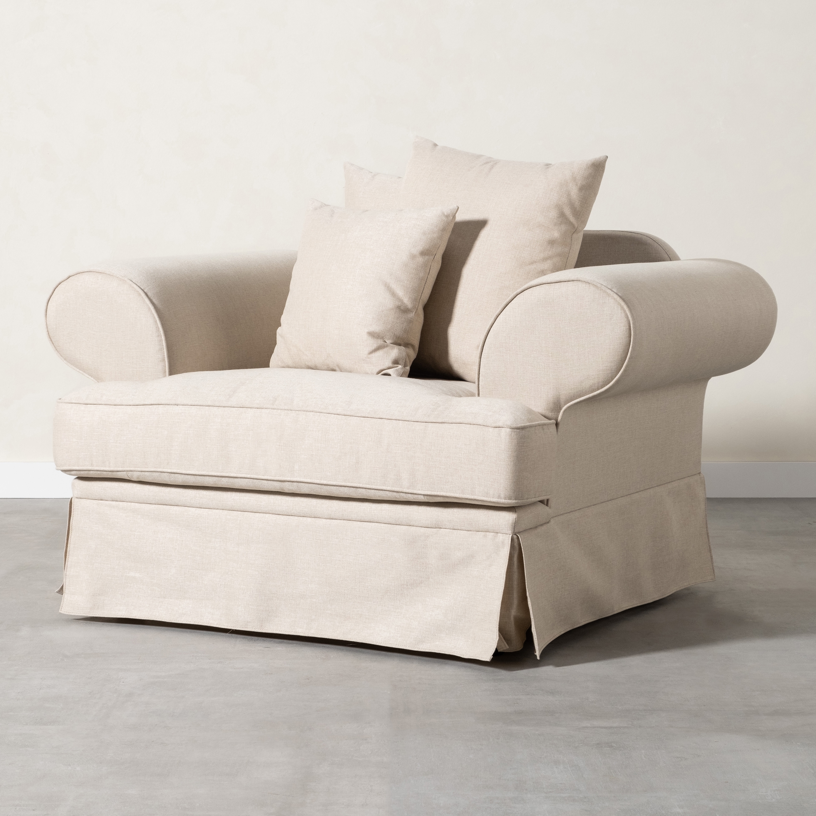 BIRMINGHAM EKRU TEKLİ KOLTUK