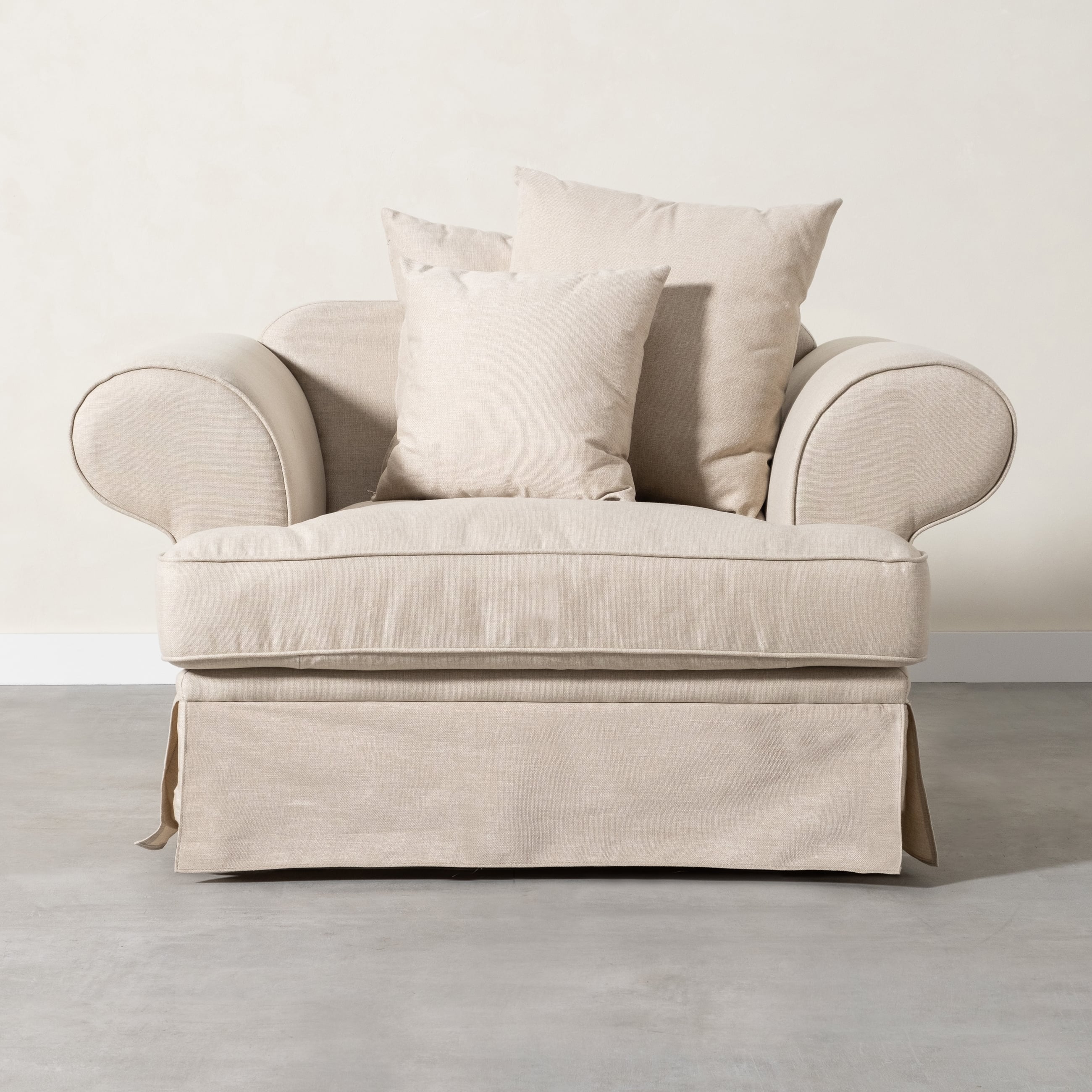 BIRMINGHAM EKRU TEKLİ KOLTUK