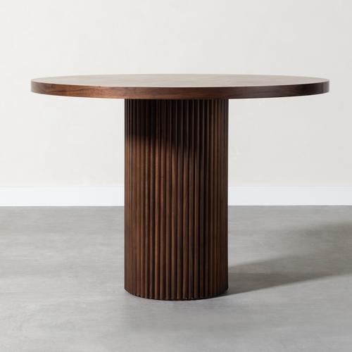  SANTA AHŞAP YUVARLAK YEMEK MASASI KAHVERENGİ