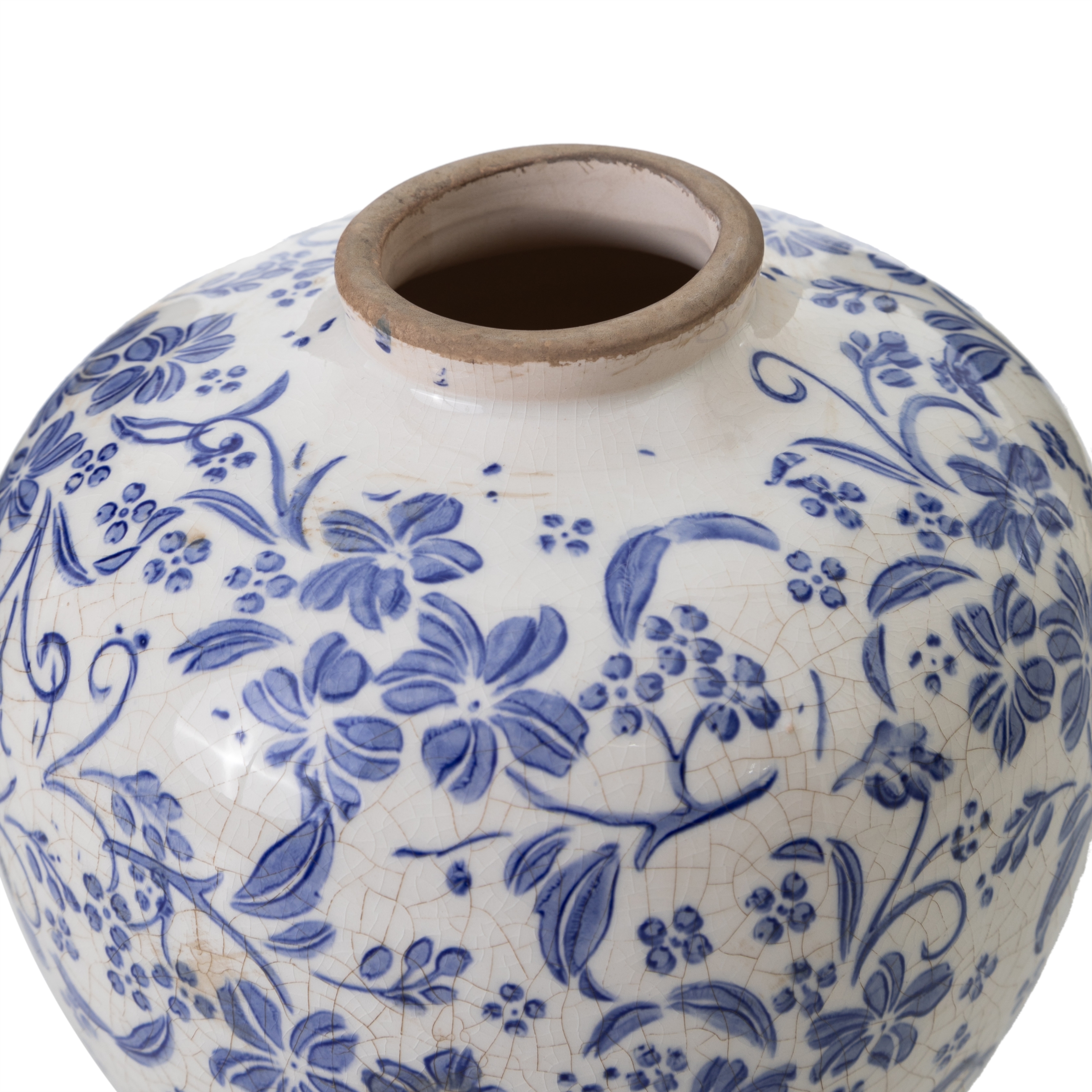 BLUE FLOWERS  VAZO 20X20X23 CM