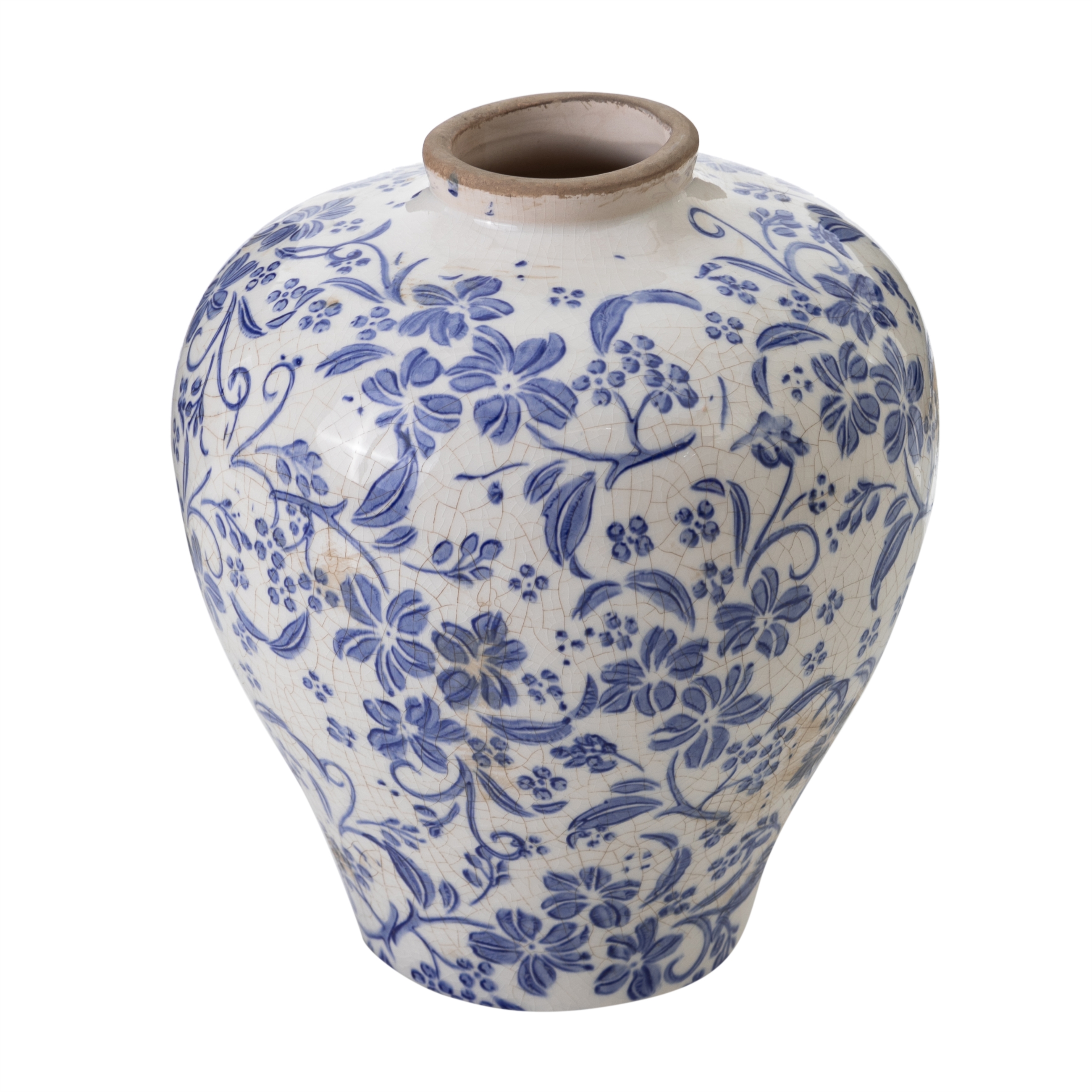 BLUE FLOWERS  VAZO 20X20X23 CM