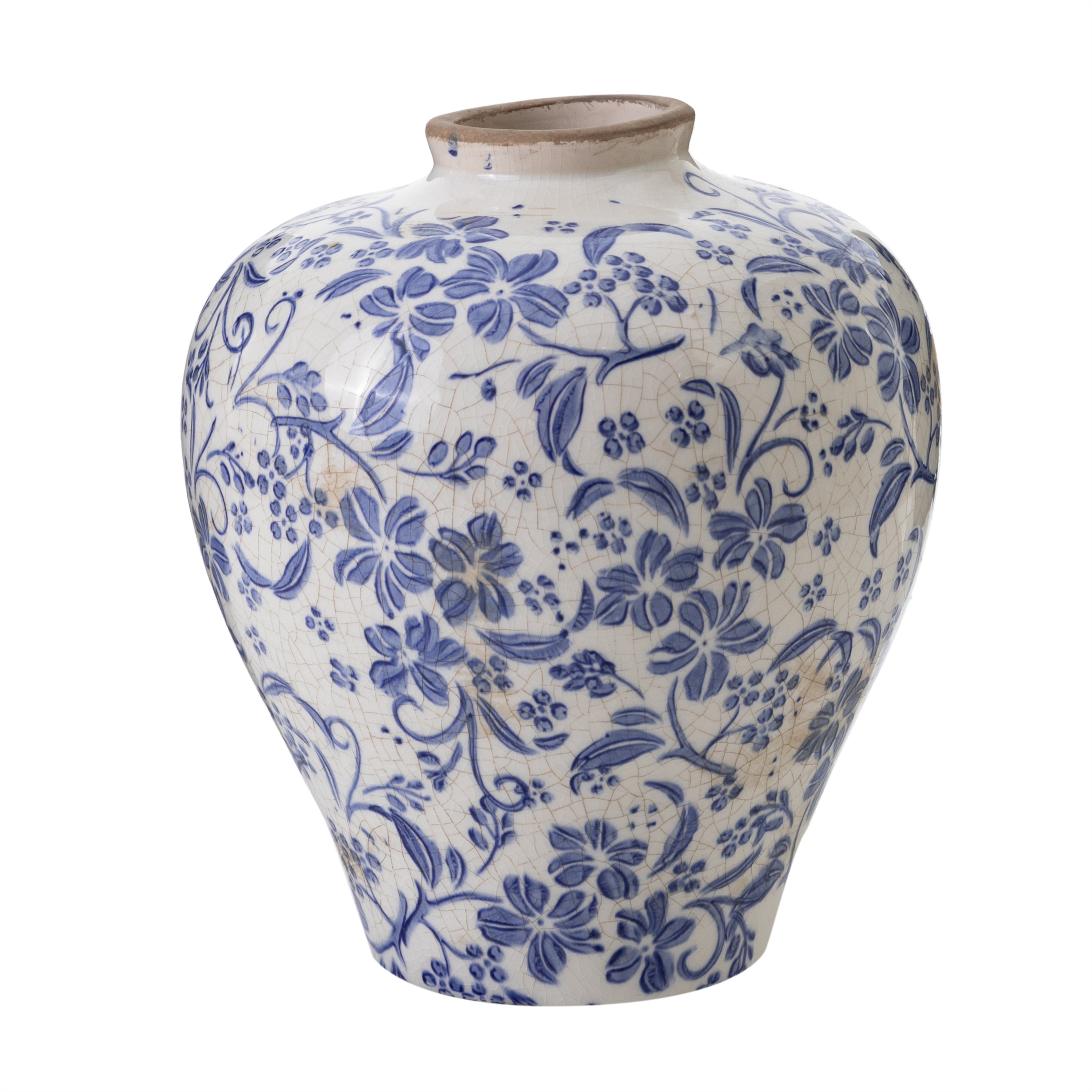 BLUE FLOWERS  VAZO 20X20X23 CM