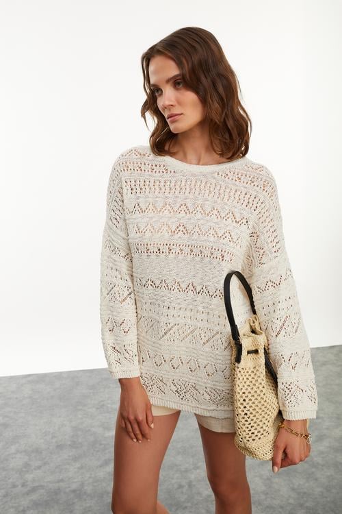  BAĞLAMA DETAYLI UZUN KOLLU TRİKO