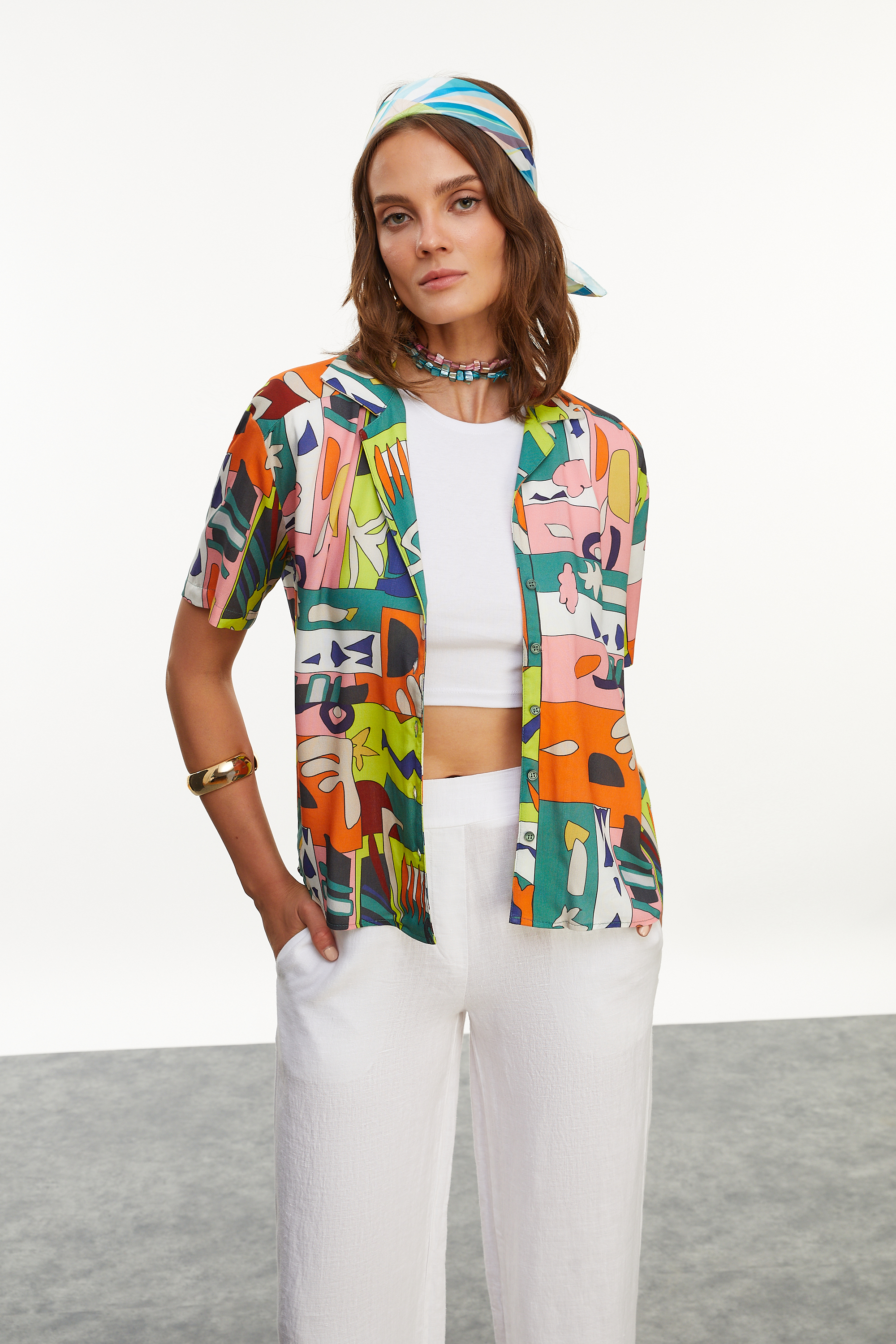 WIDE LEG KETEN PANTOLON