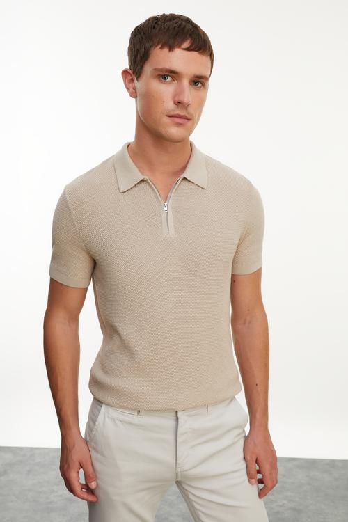  DOKULU POLO YAKA KISA KOLLU TRİKO