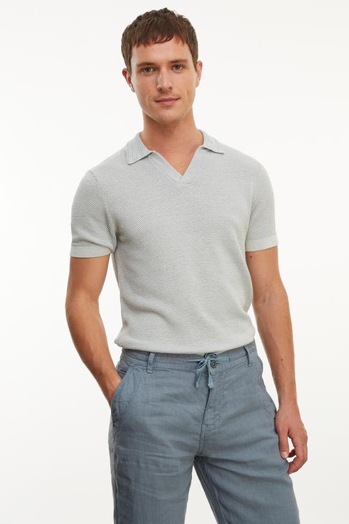  DOKULU POLO YAKA KISA KOLLU TRİKO