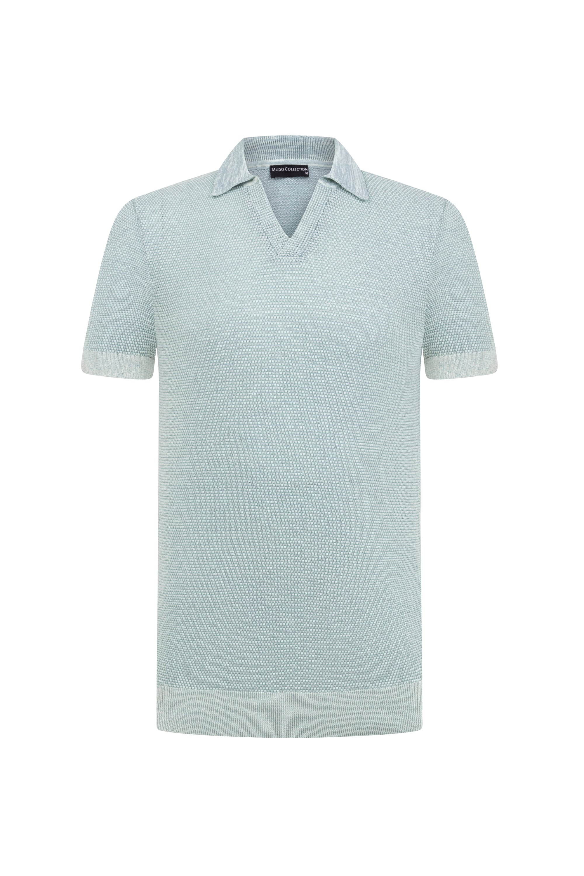 DOKULU POLO YAKA KISA KOLLU TRİKO