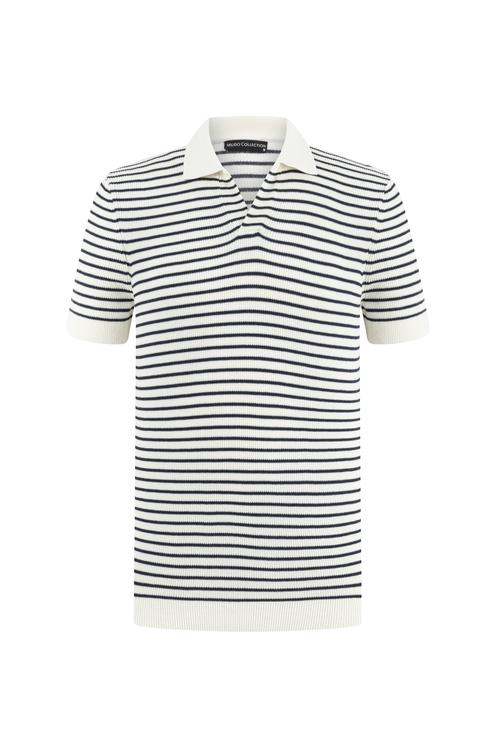  ÇİZGİLİ POLO YAKA KISA KOLLU TRİKO