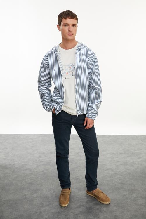  ÇİZGİLİ CASUAL CEKET