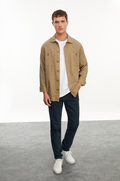  KETEN KARIŞIMLI REGULAR FIT CEKET