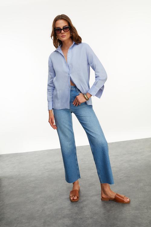  REGULAR FIT KETEN GÖMLEK