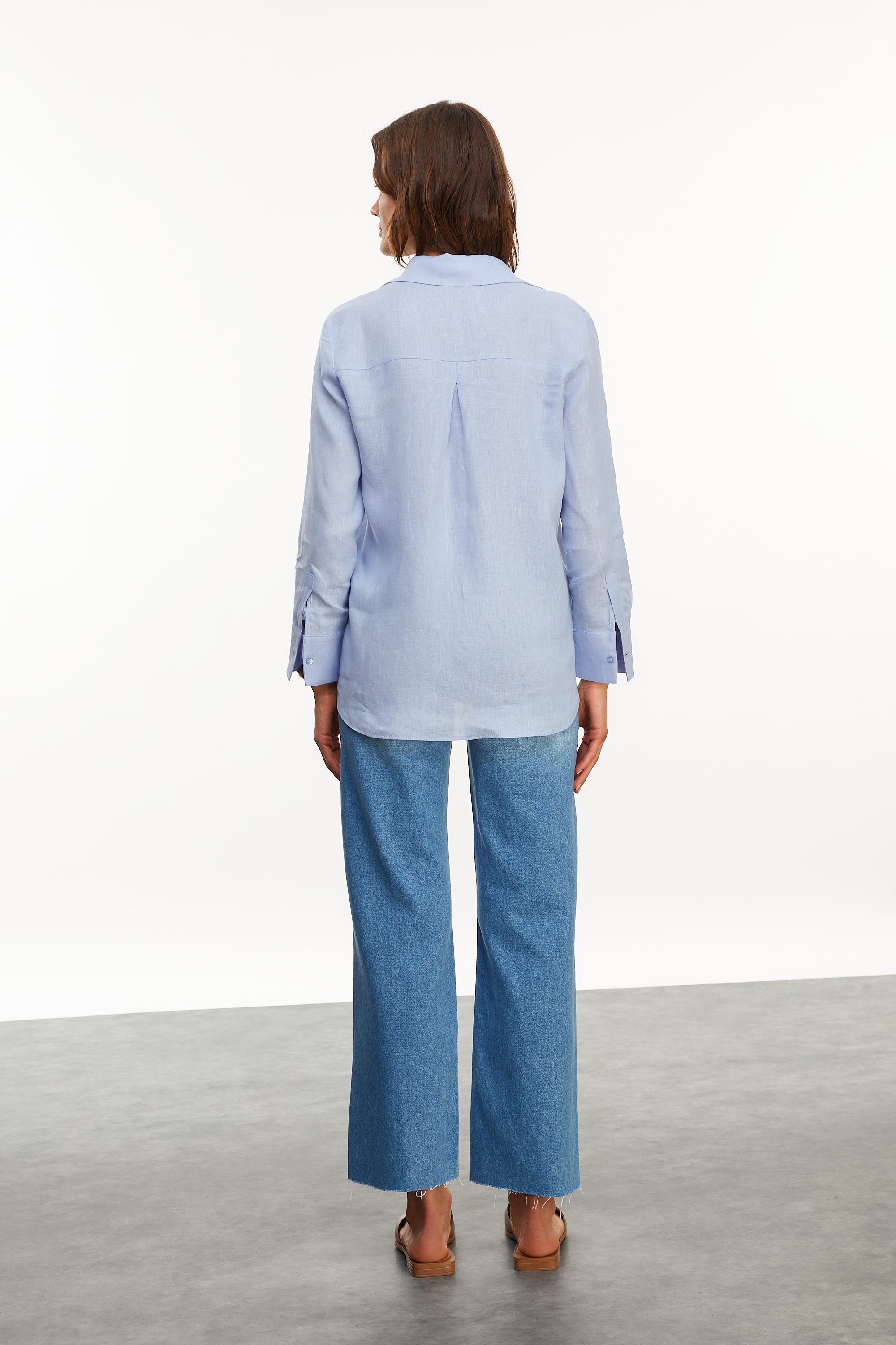 REGULAR FIT KETEN GÖMLEK