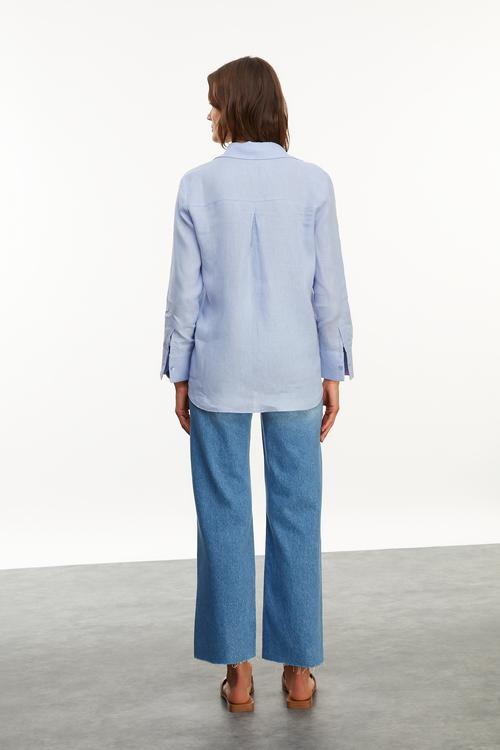  REGULAR FIT KETEN GÖMLEK