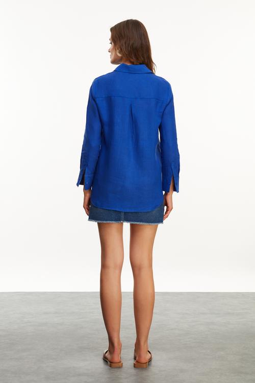  REGULAR FIT KETEN GÖMLEK