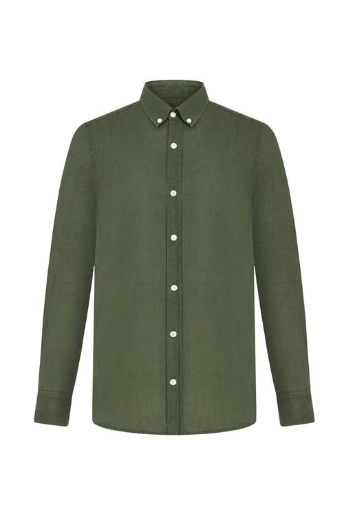  SLIM FIT KETEN GÖMLEK