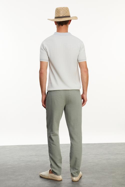  ÇAPA DETAYLI POLO YAKA KISA KOLLU TRİKO