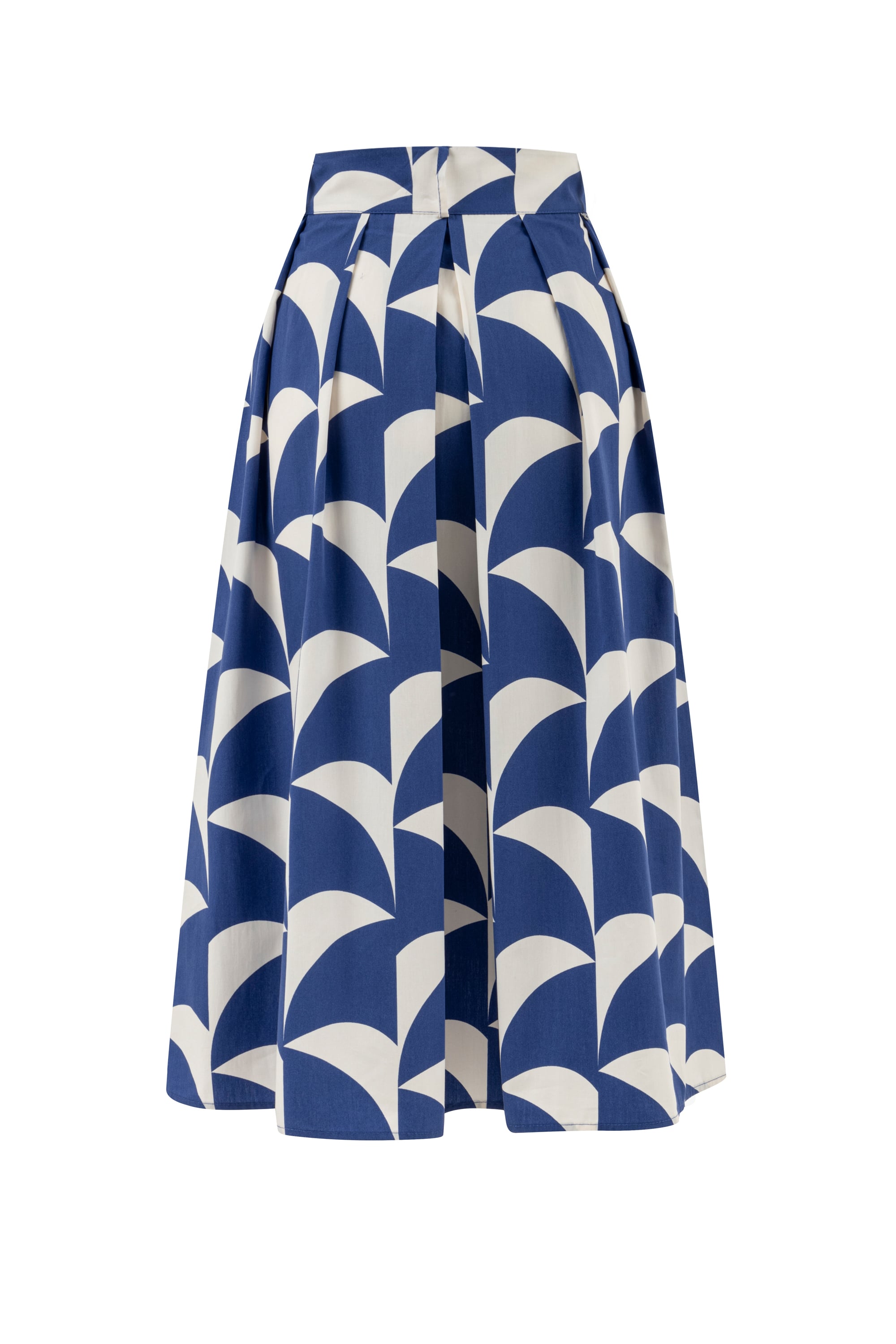 MARİN BASKILI A FORM MİDİ ETEK