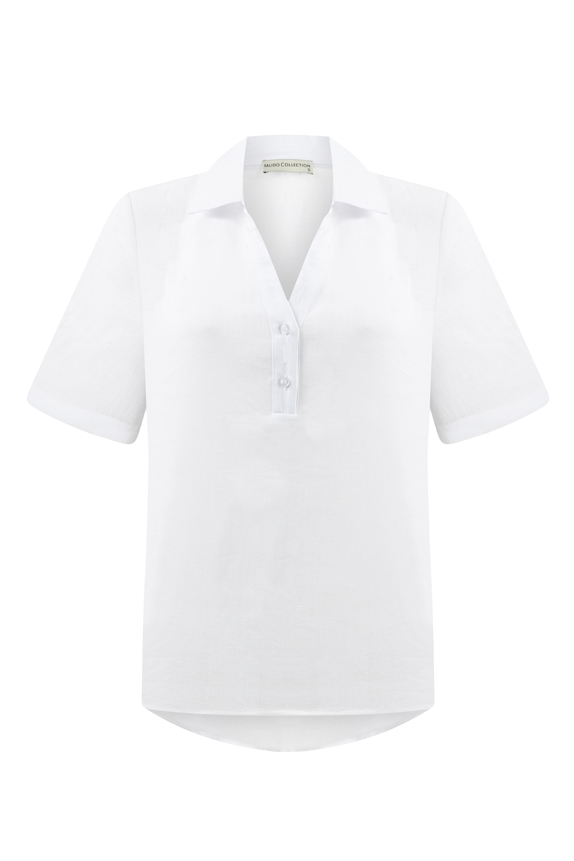 KISA KOLLU KETEN BLUZ