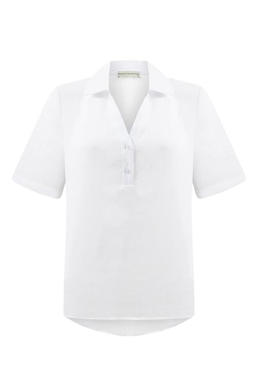 KISA KOLLU KETEN BLUZ