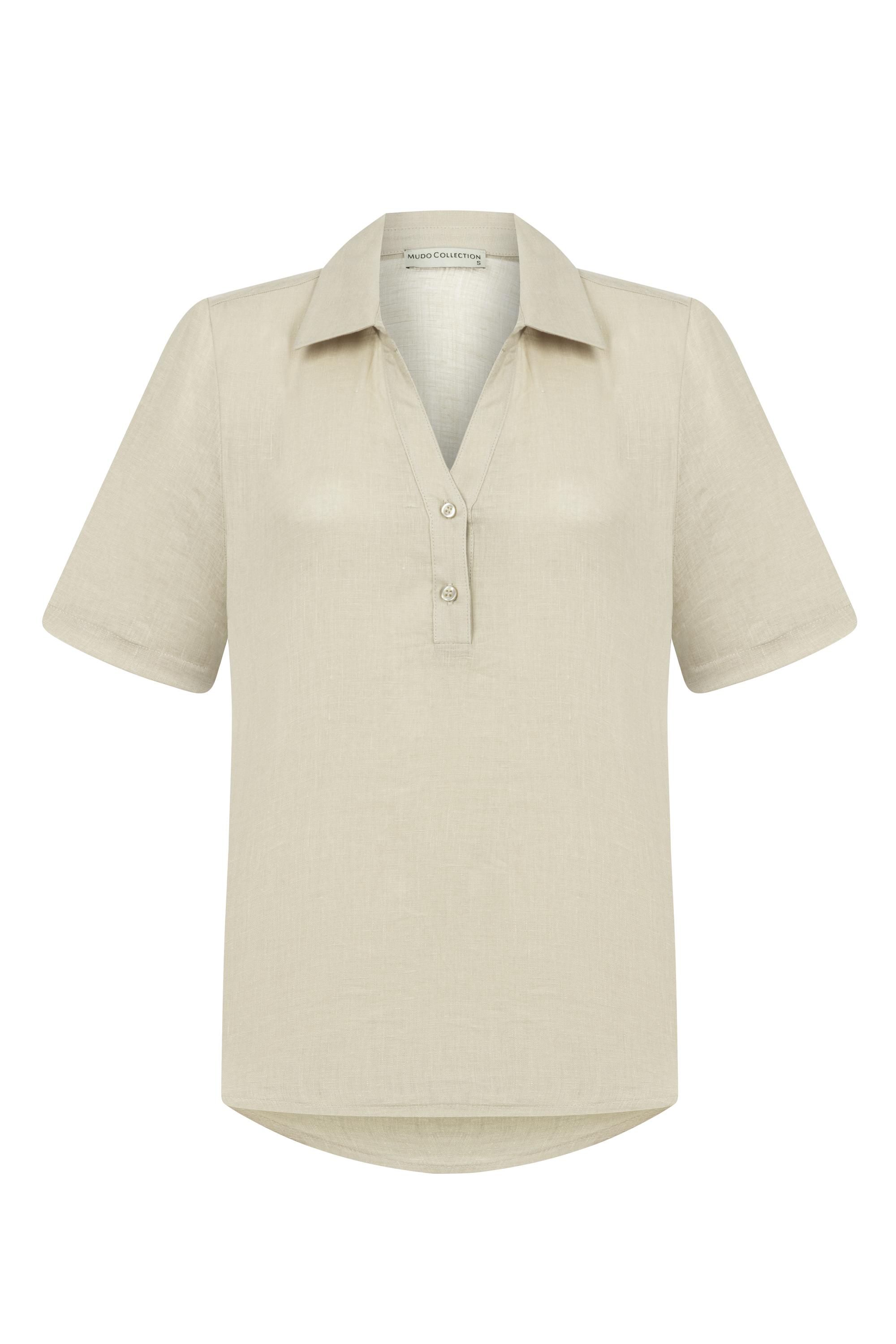 KISA KOLLU KETEN BLUZ