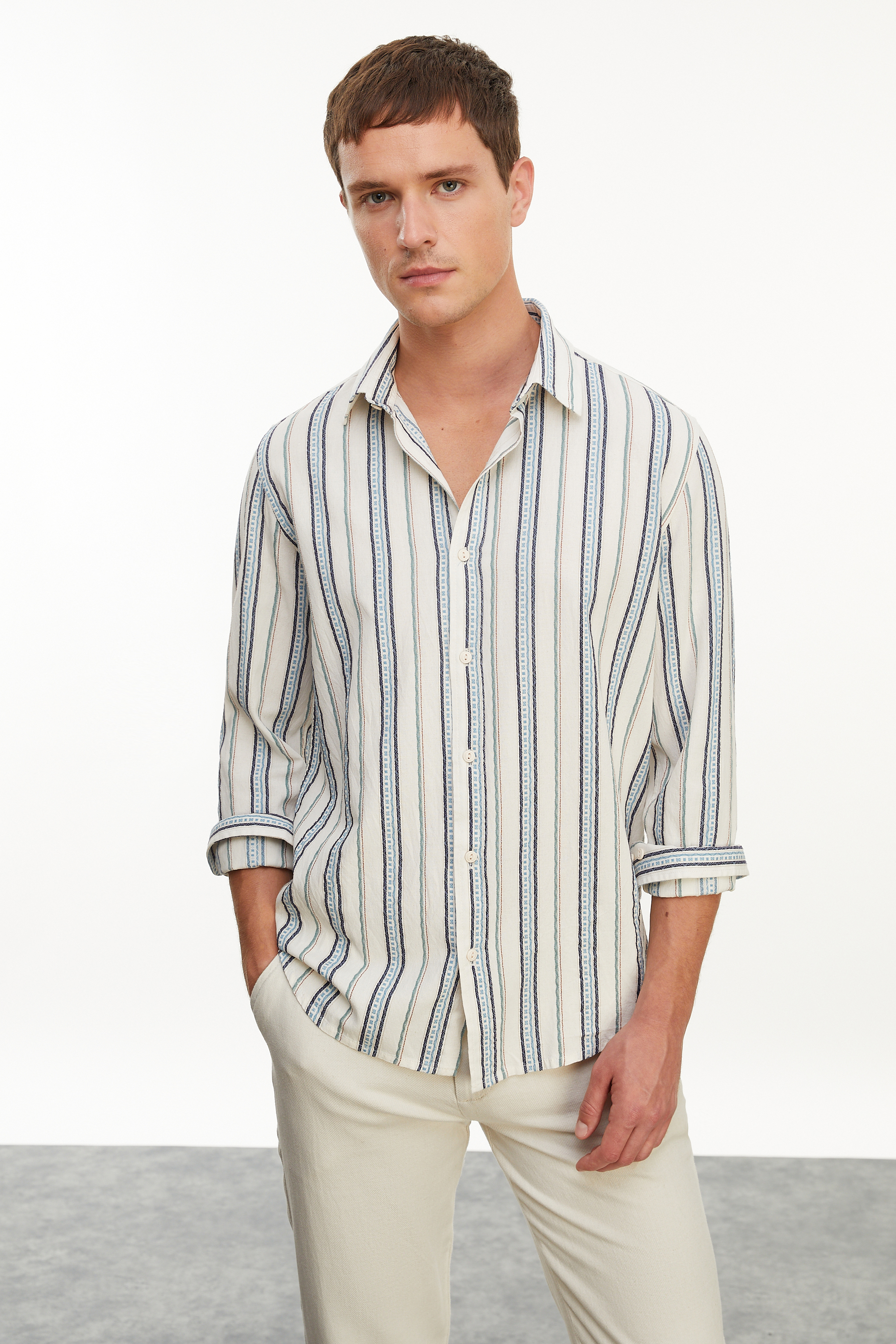 ÇİZGİLİ REGULAR FIT GÖMLEK