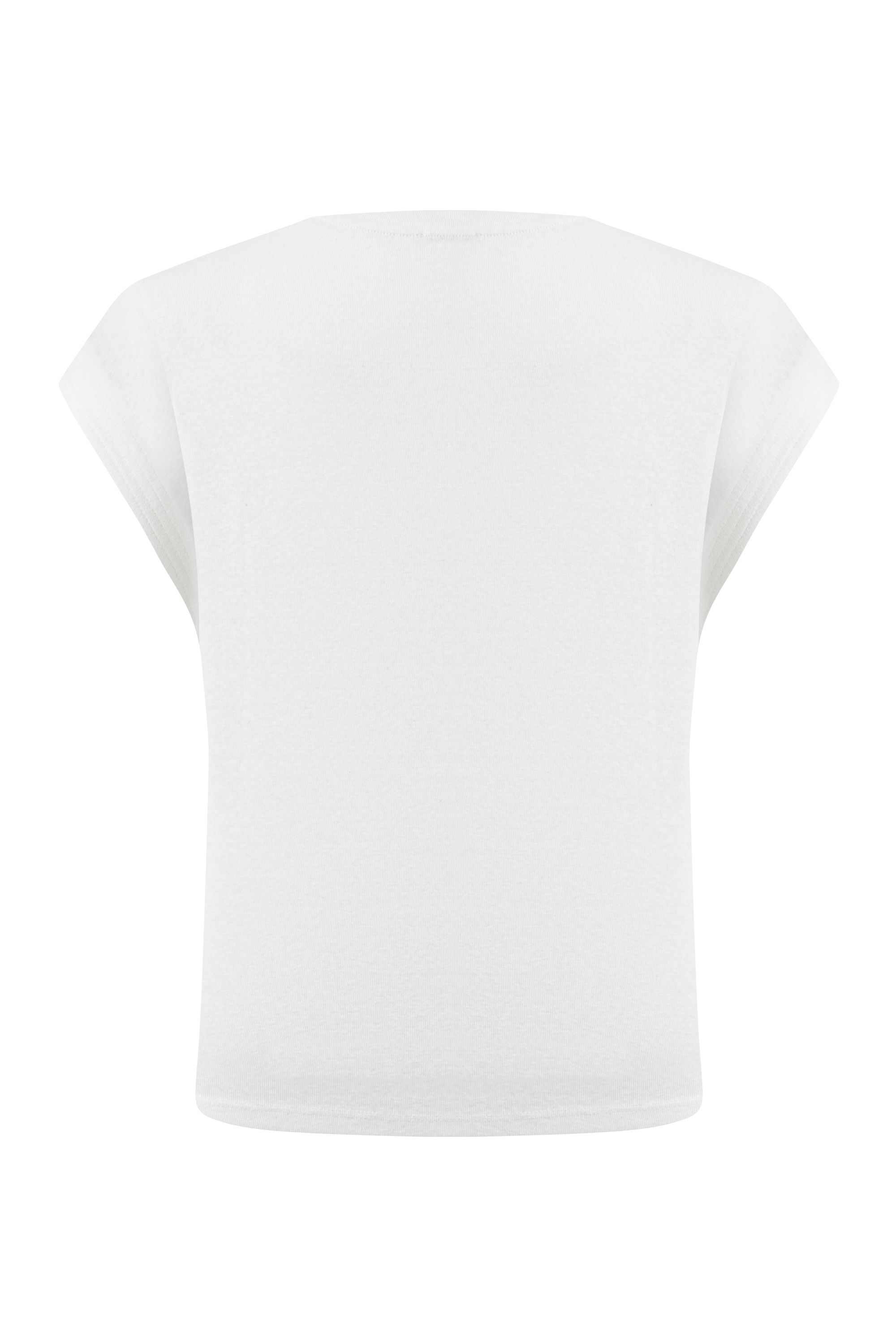 BİSİKLET YAKA DÜŞÜK KOL T-SHIRT