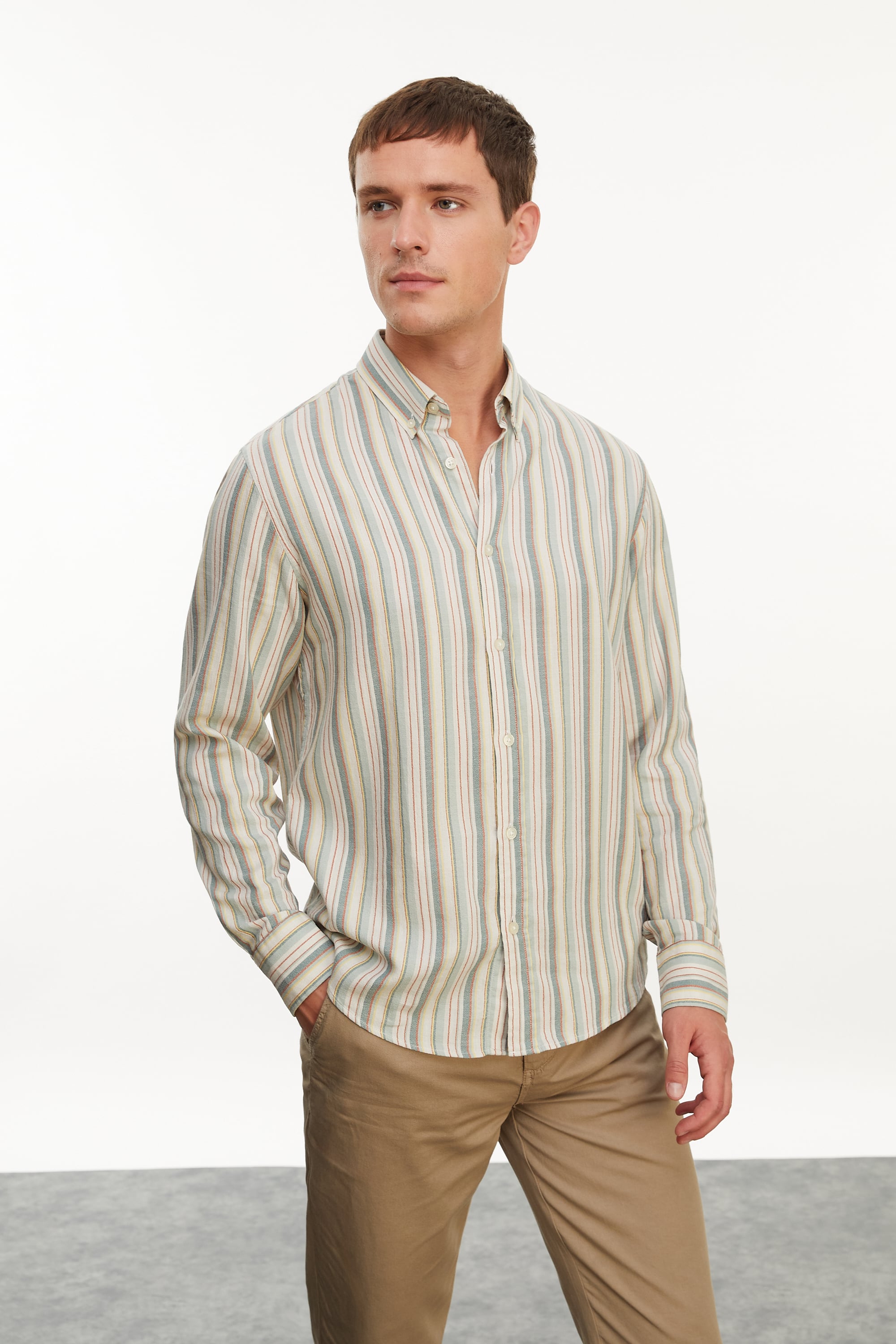 ÇİZGİLİ REGULAR FIT GÖMLEK