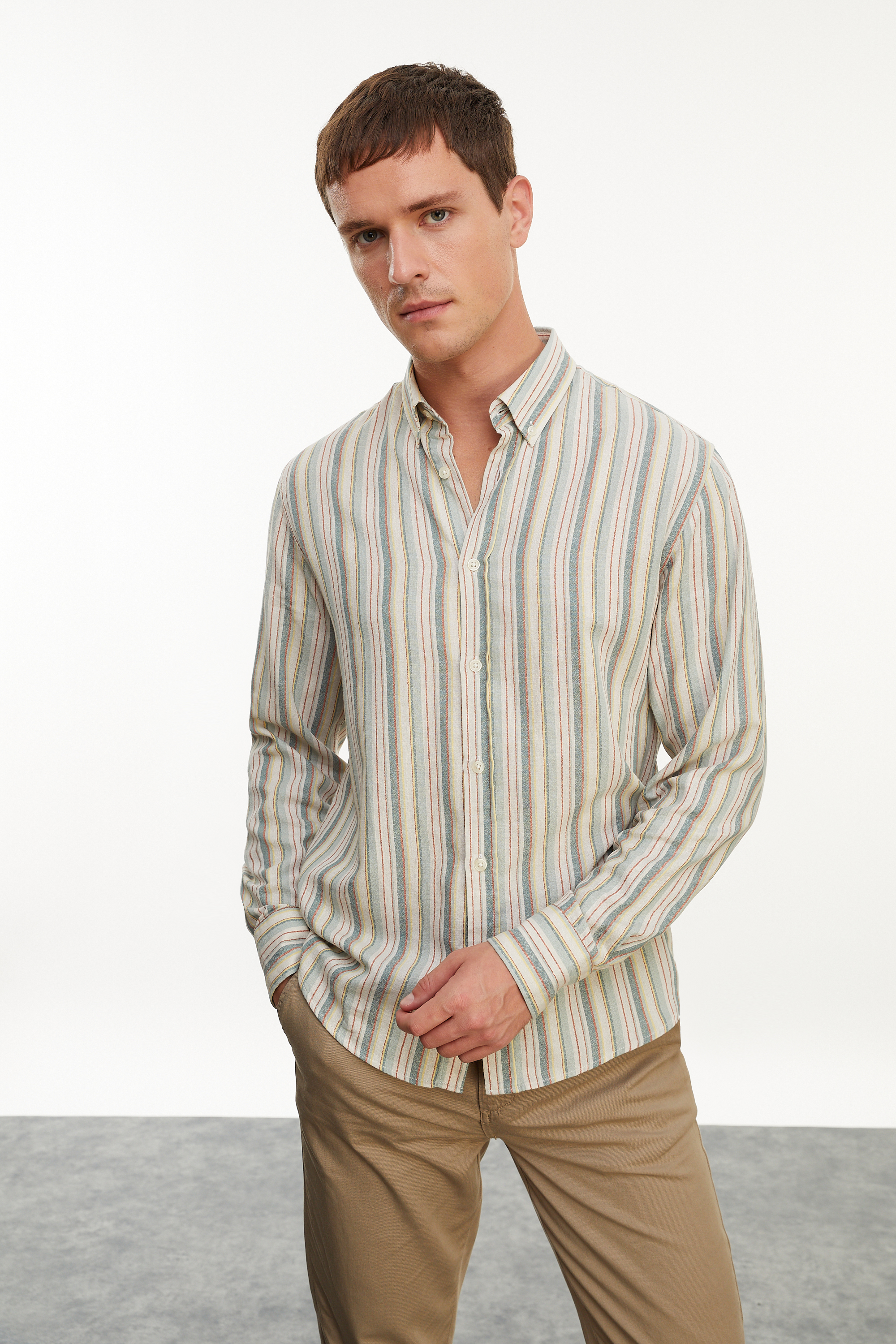 ÇİZGİLİ REGULAR FIT GÖMLEK