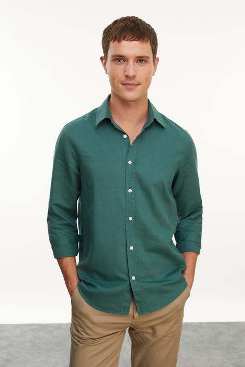  KETEN KARIŞIMLI REGULAR FIT GÖMLEK