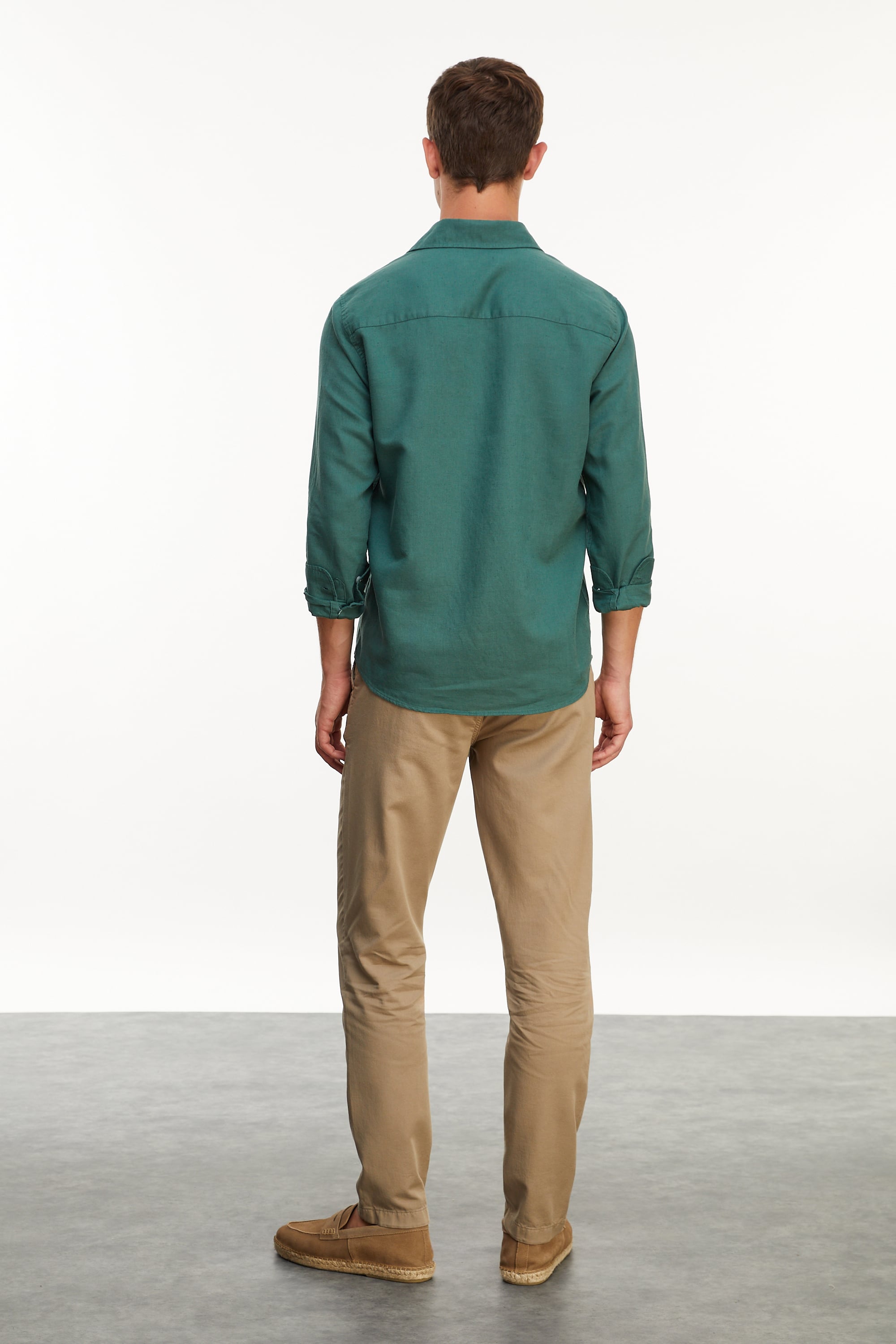 KETEN KARIŞIMLI REGULAR FIT GÖMLEK