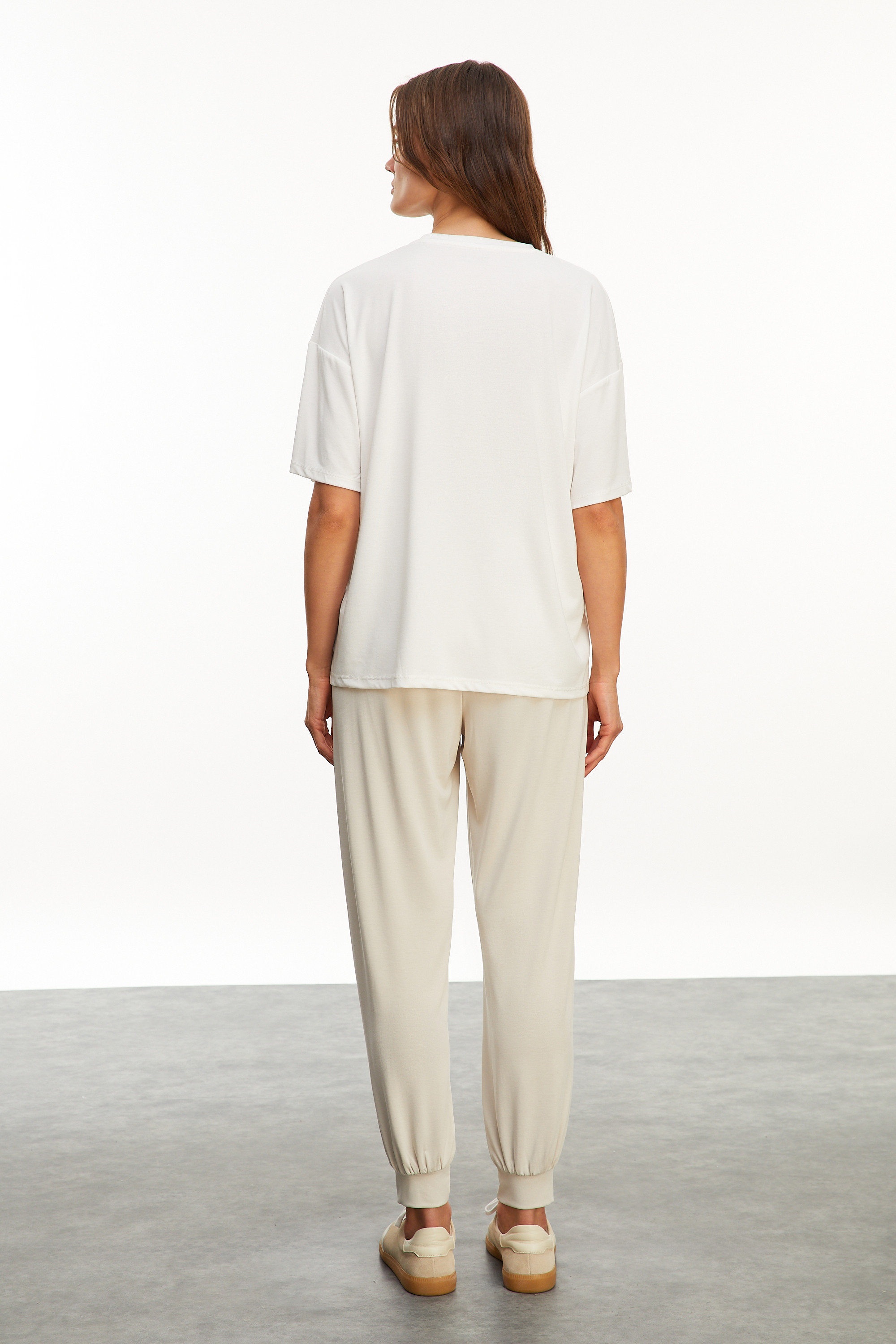 MODAL KARIŞIMLI BİSİKLET YAKA T-SHIRT