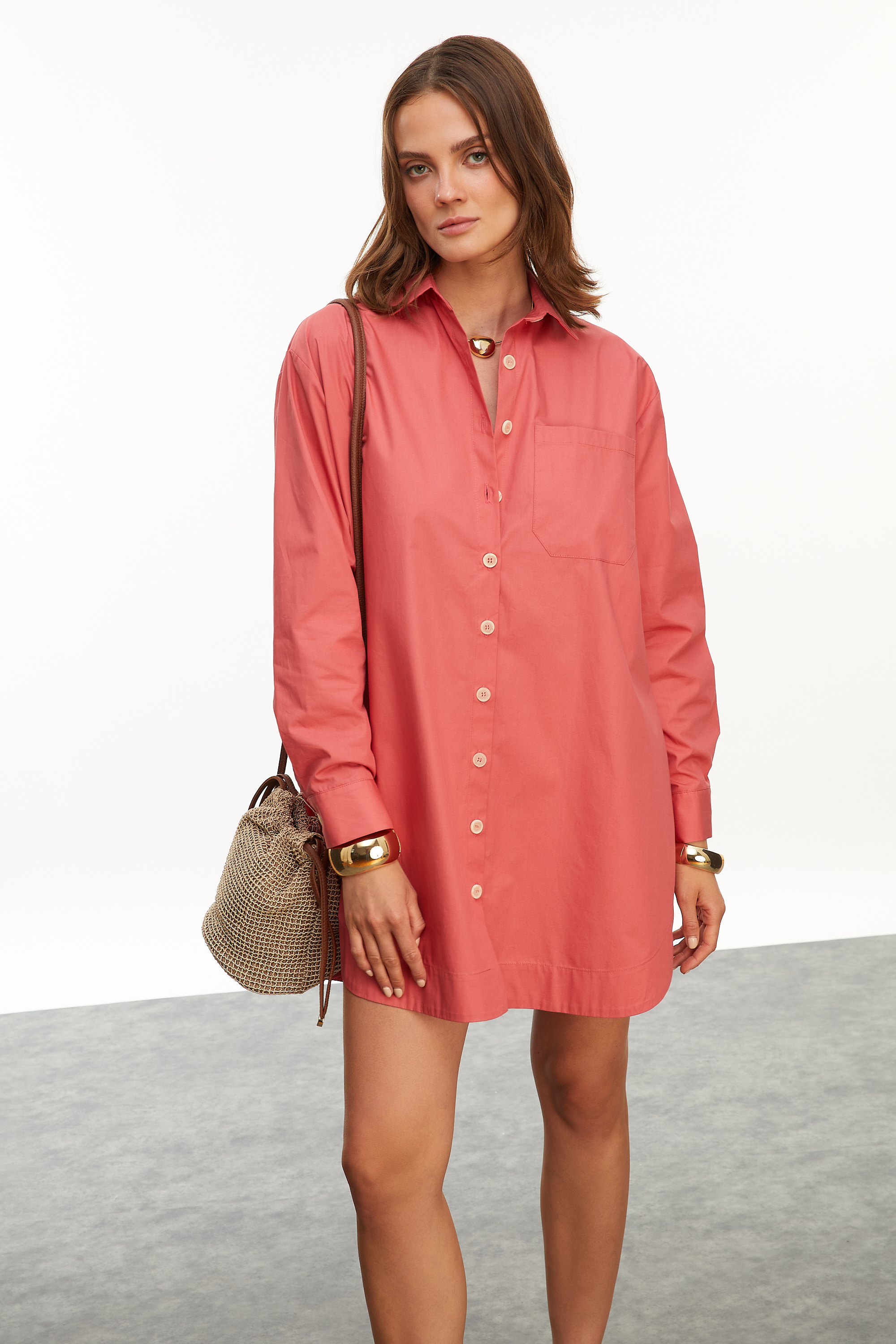 MİNİ GÖMLEK ELBİSE