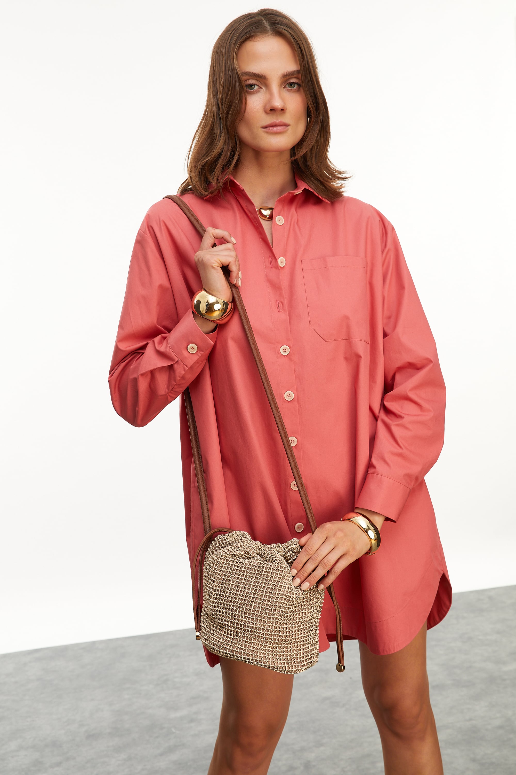 MİNİ GÖMLEK ELBİSE