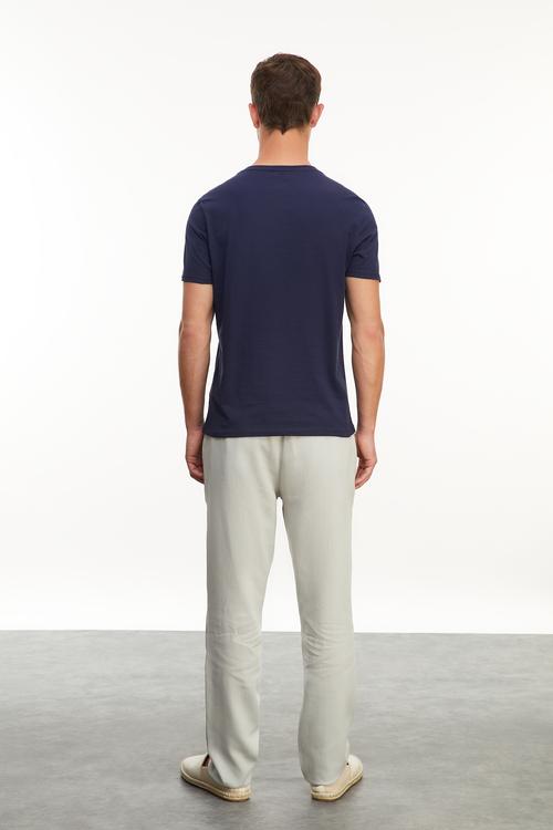  BASKILI BİSİKLET YAKA KISA KOLLU T-SHIRT