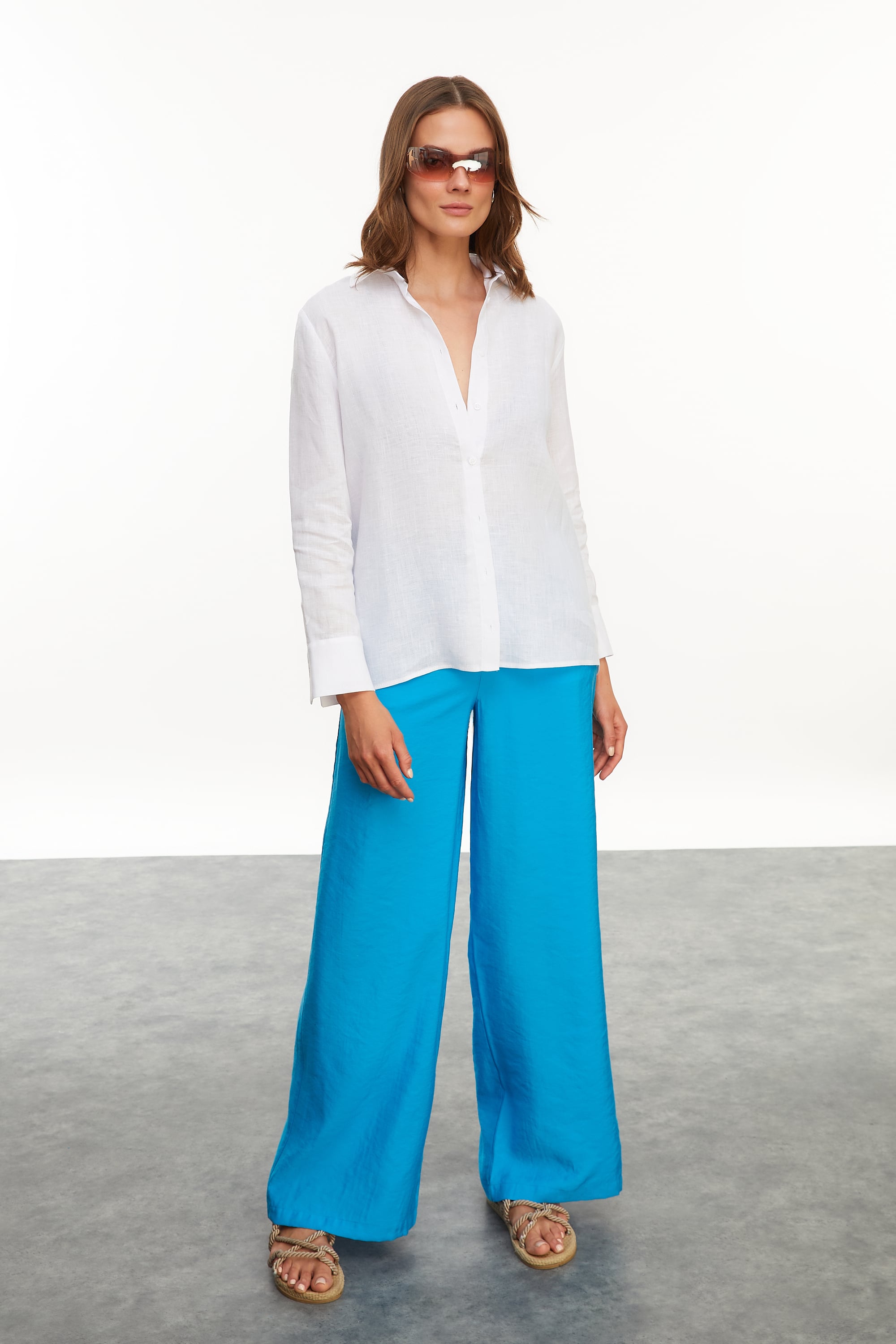 REGULAR FIT KETEN GÖMLEK