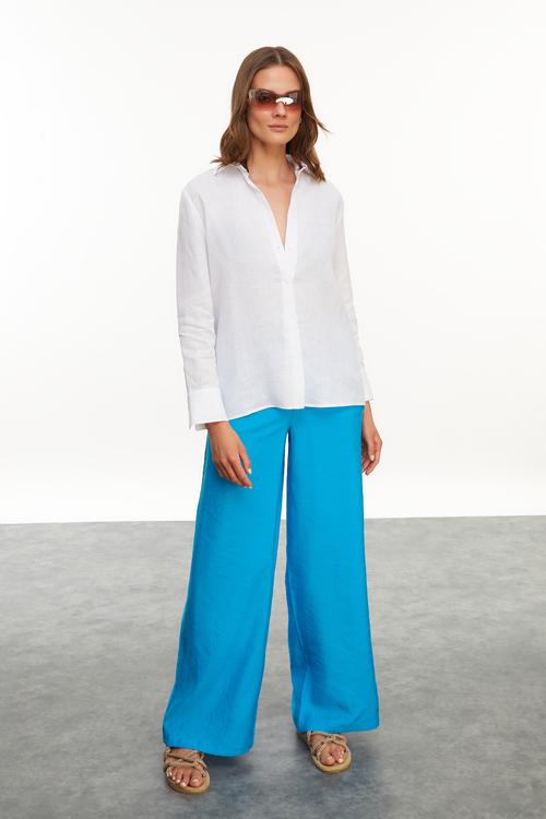  REGULAR FIT KETEN GÖMLEK