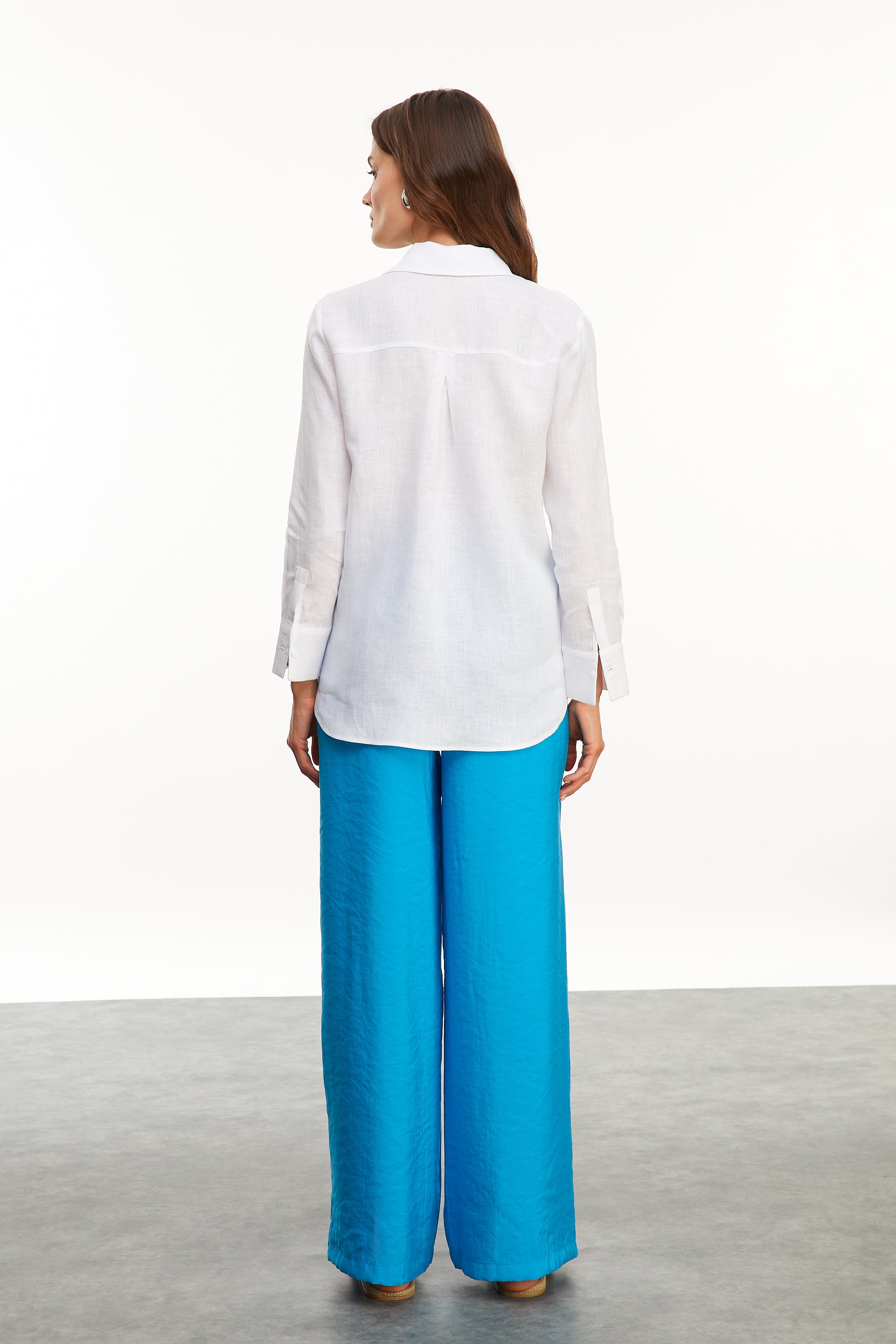 REGULAR FIT KETEN GÖMLEK