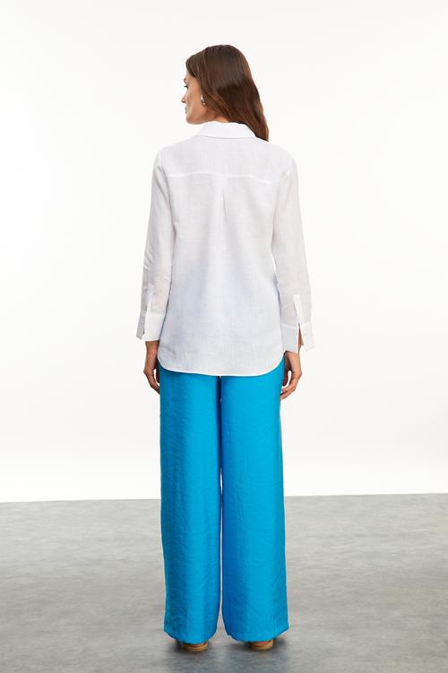  REGULAR FIT KETEN GÖMLEK