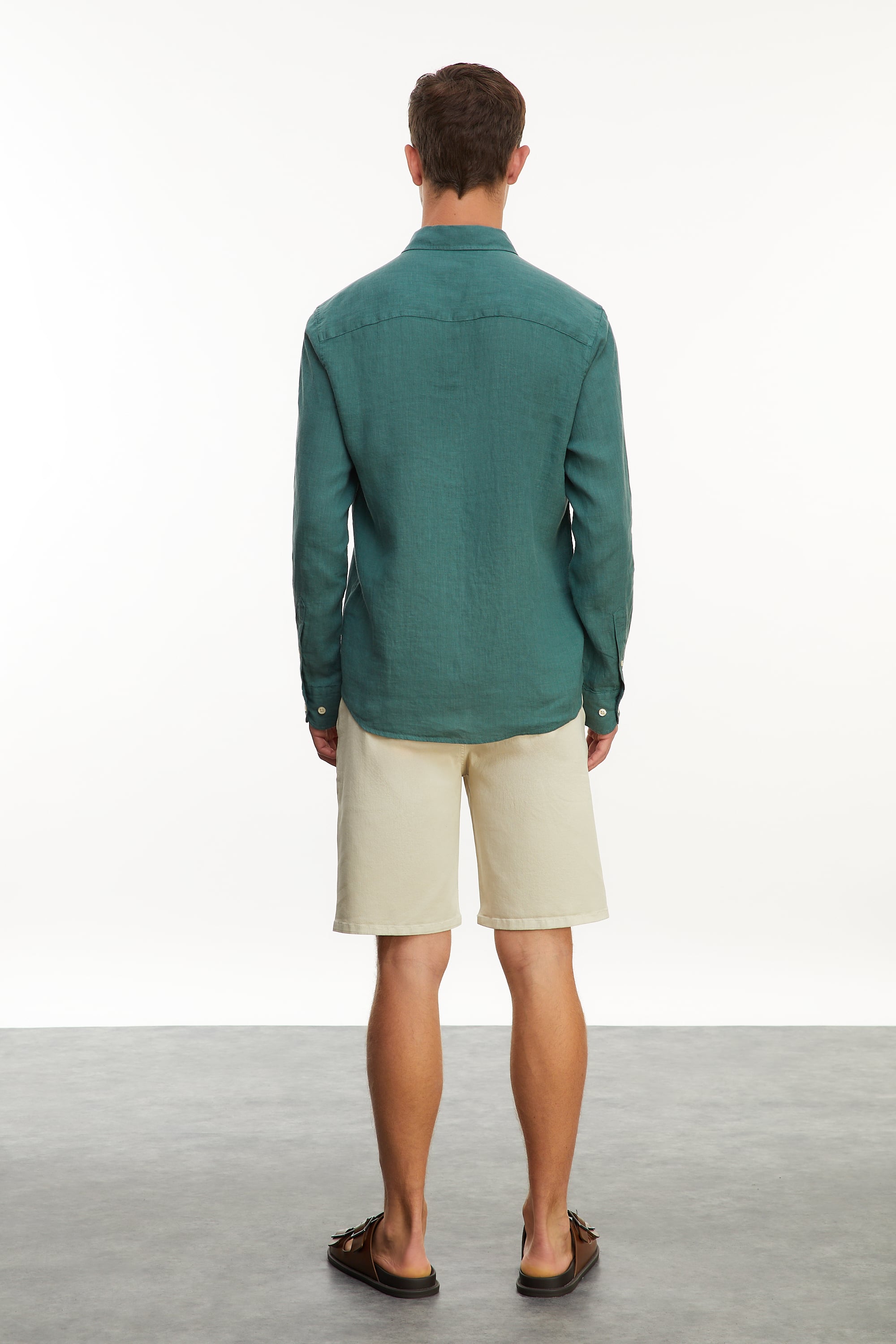 SLIM FIT KETEN GÖMLEK