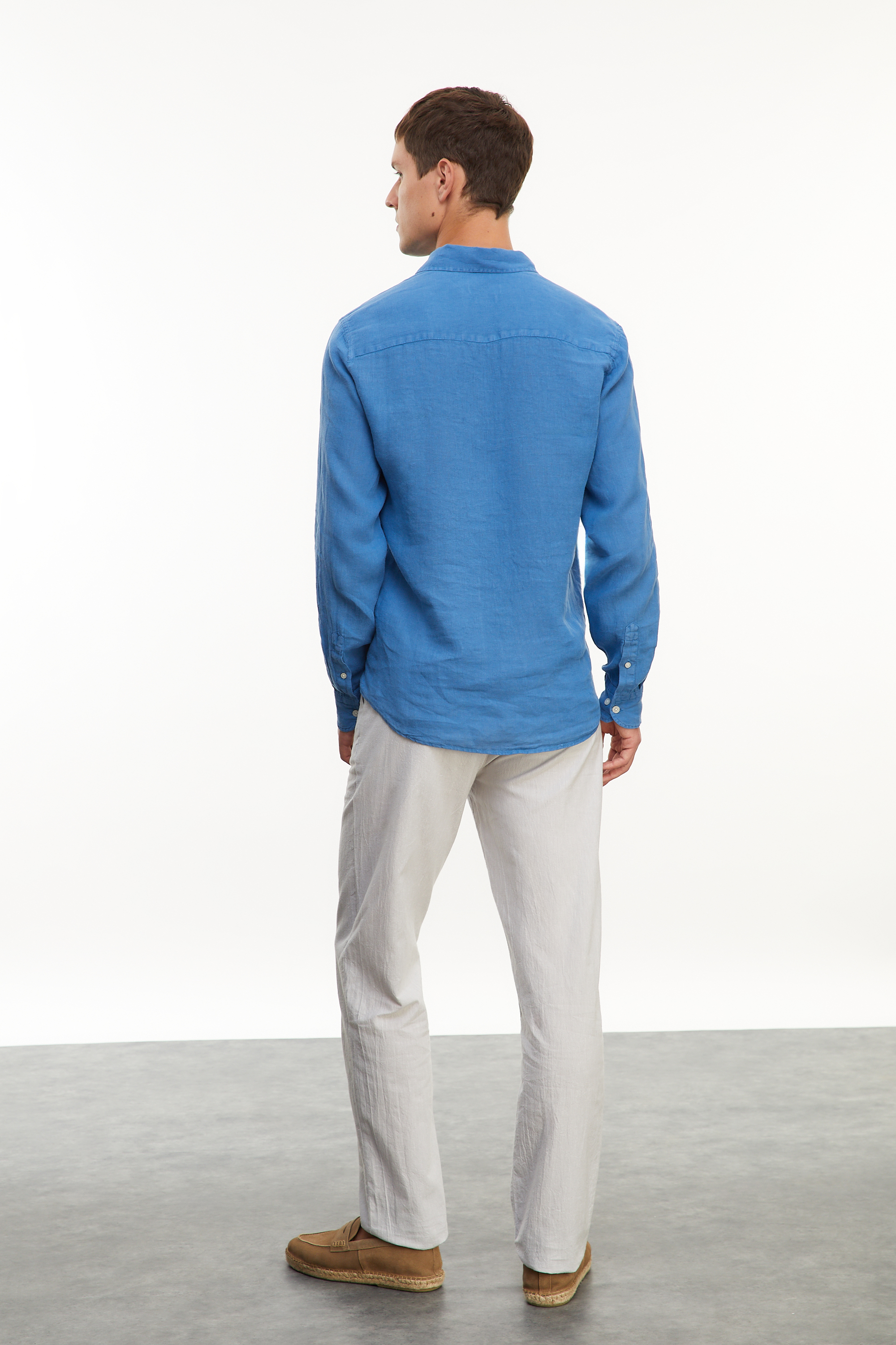 REGULAR FIT KETEN GÖMLEK