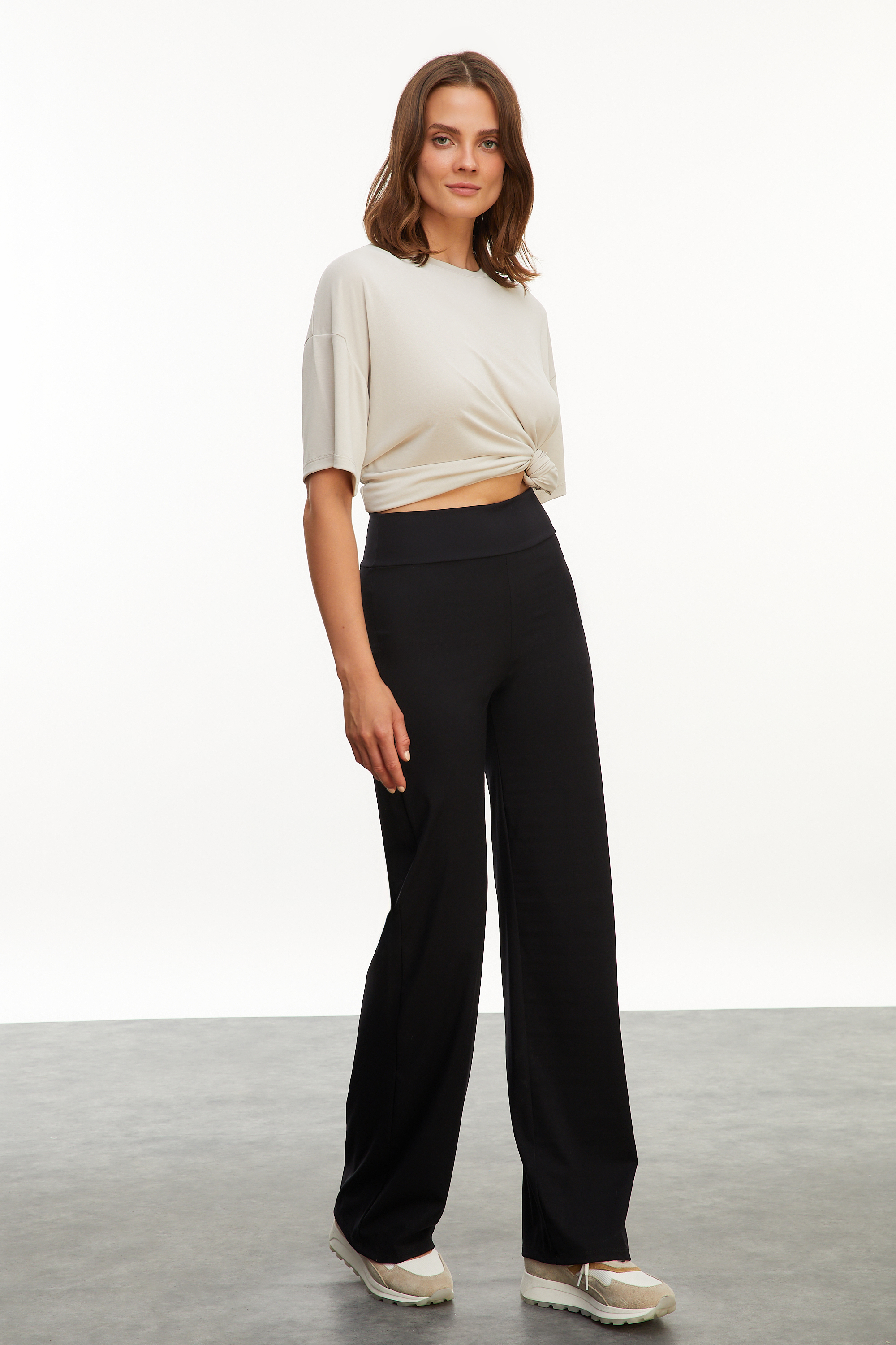 FLARE FIT ÖRME PANTOLON