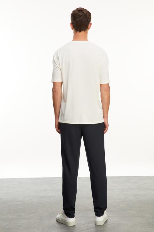  MODAL KARIŞIMLI BİSİKLET YAKA KISA KOLLU T-SHIRT