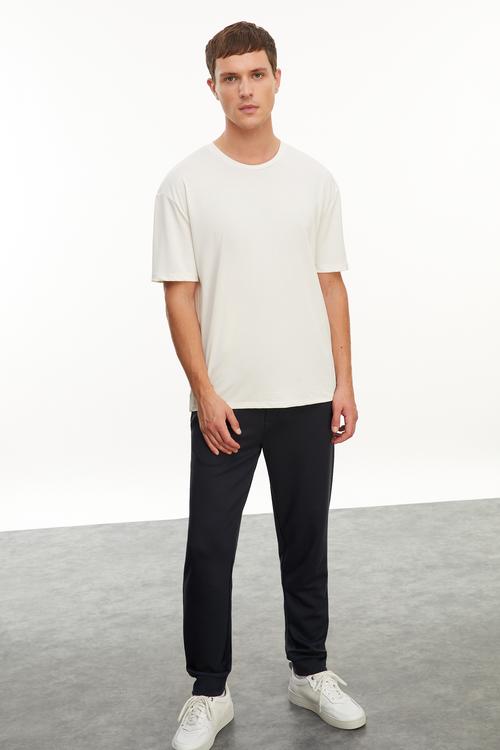  MODAL KARIŞIMLI BİSİKLET YAKA KISA KOLLU T-SHIRT