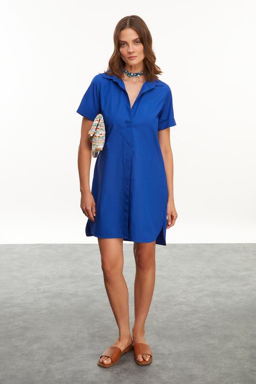  MİNİ GÖMLEK ELBİSE