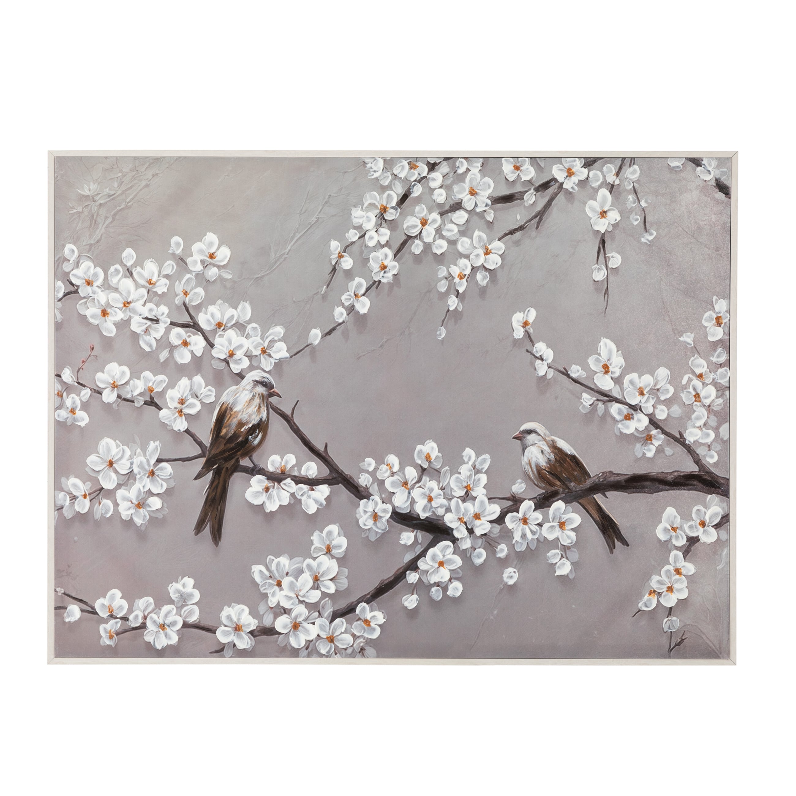 SPRING BIRDS ÇERÇEVELİ YAĞLIBOYA TABLO 90X120CM