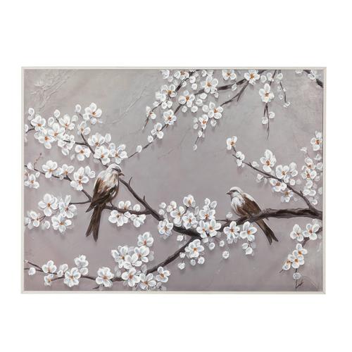SPRING BIRDS ÇERÇEVELİ YAĞLIBOYA TABLO 90X120CM