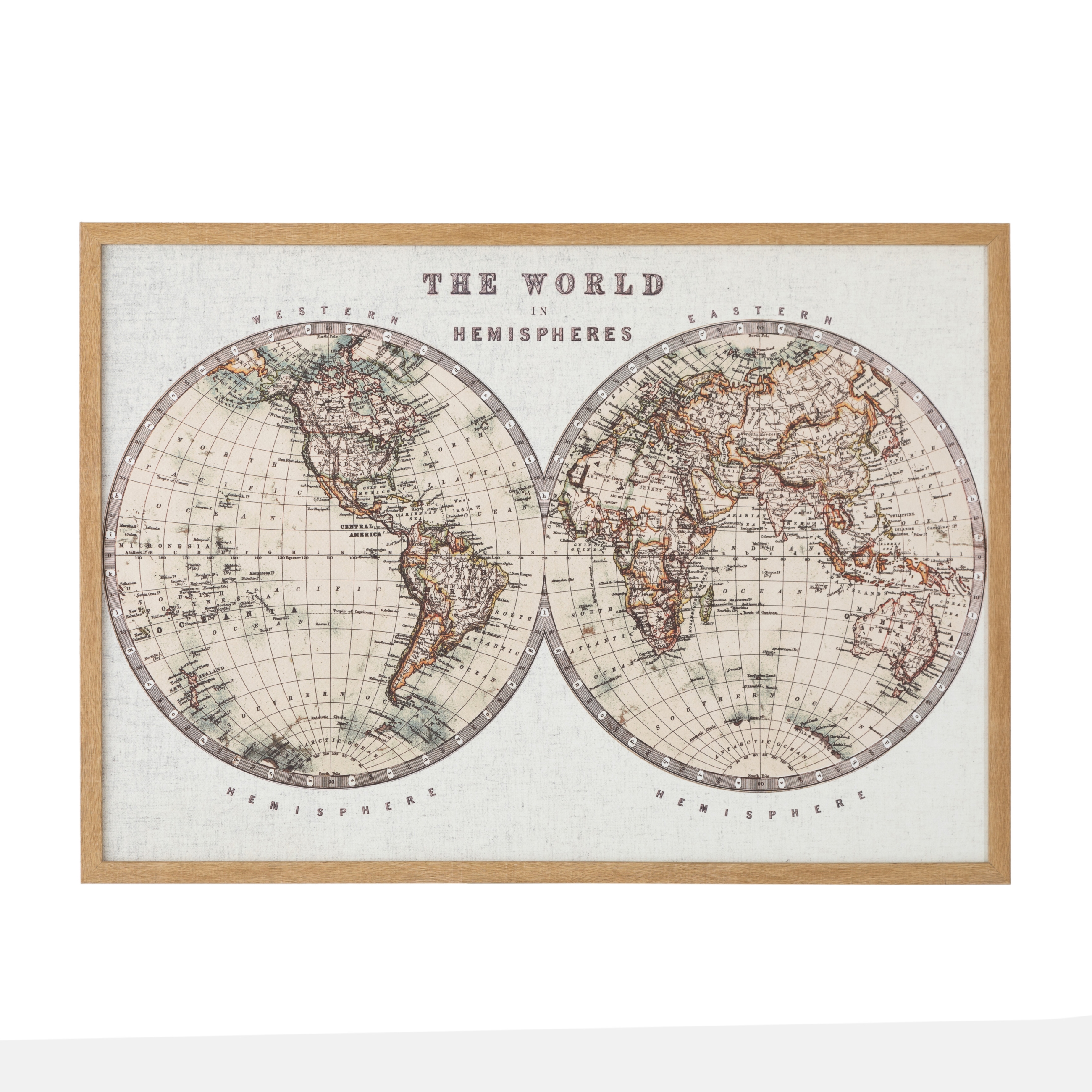 MAP KETEN BASKI ÇERÇEVELİ PANO 61X86 CM