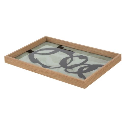 LOOP DEKORATİF TEPSİ NATURAL 31X42CM