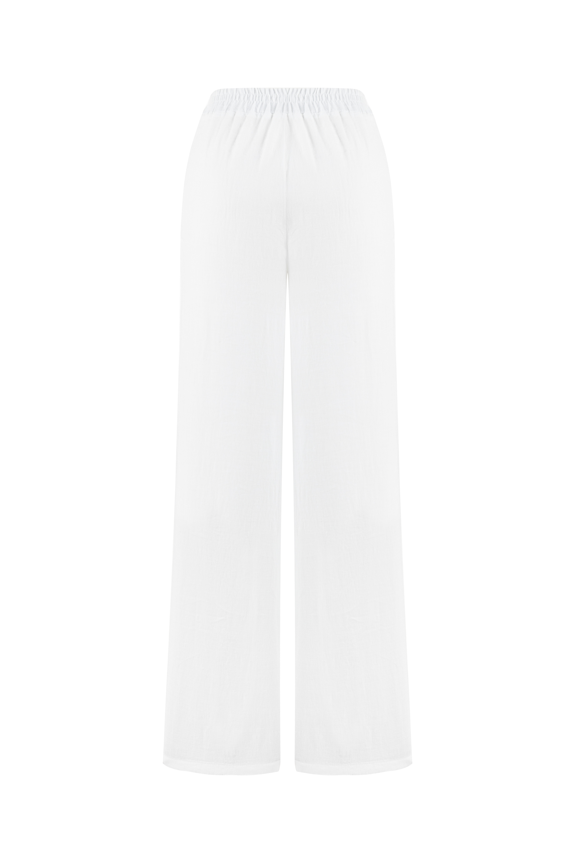 WIDE LEG KETEN PANTOLON